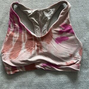 Aerie Tie-Dye Pink and Purple Sports Bra